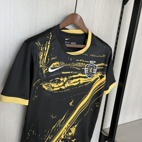 Camisa Sporting III - Preta/Dourada - 24/25 - Imagem 5