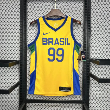 Camisa Regata NBA Brasil - Amarela - #99 L.Dias - 24/25