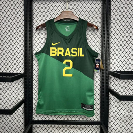 Camisa Regata NBA Brasil - Verde - #2 Yago - 24/25