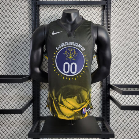 Camisa Regata NBA Golden State Warriors - Preta - #00 Kuminga - 23/24
