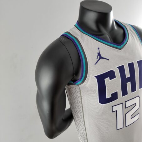 Camisa Regata NBA Charlotte Hornets – Cinza – #12 Oubre Jr - 2019 - Imagem 7