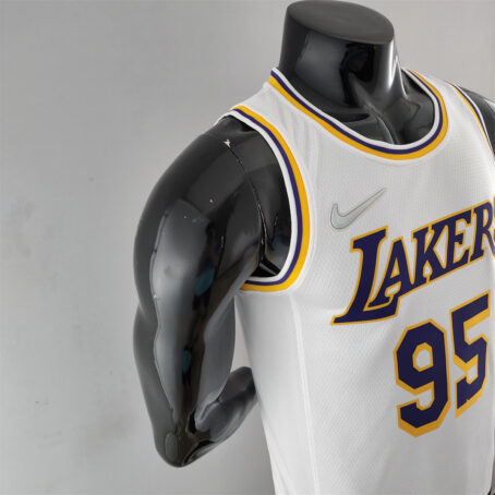Camisa Regata NBA Los Angeles Lakers – Branca – #95 Toscano – 75 Anos - Imagem 5