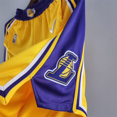 Short NBA Los Angeles Lakers - Amarelo - 75 anos - Imagem 6
