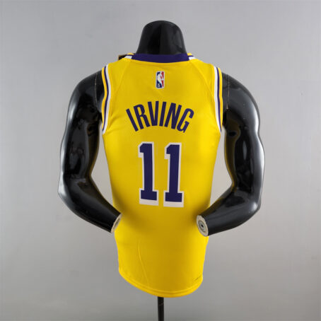 Camisa Regata NBA Los Angeles Lakers – Amarela – #11 Irving – 75 Anos - Imagem 8