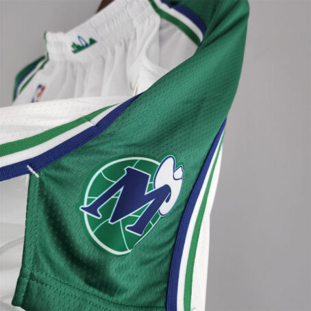 Short NBA Dallas Mavericks - Branco/Verde - Imagem 7