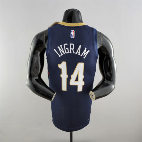 Camisa Regata NBA New Orleans Pelicans – Azul – #14 Ingram – 75 Anos - Imagem 9