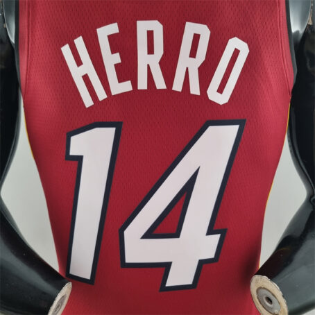 Camisa Regata NBA Miami Heat – Vermelha – #14 Herro – 75 Anos - Imagem 7