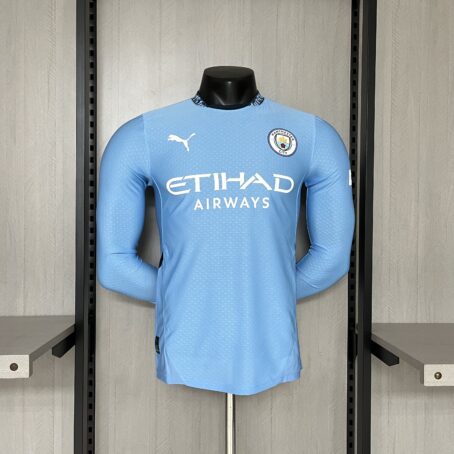 Camisa Manchester City Longa - Modelo Jogador - Azul - 24/25