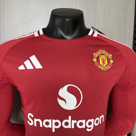 Camisa Manchester United Longa - Modelo Jogador - Vermelha - 24/25 - Imagem 2