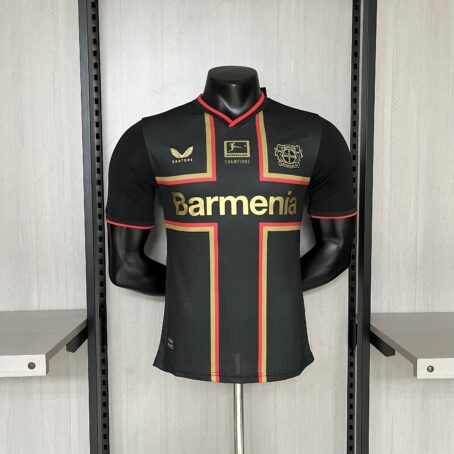 Camisa Bayer Leverkusen - Modelo Jogador - Preta - 24/25