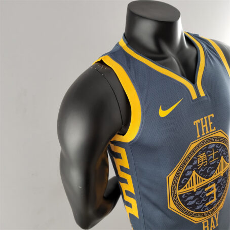 Camisa Regata NBA Golden State Warriors – Cinza – #3 Poole - 2018 - Imagem 6