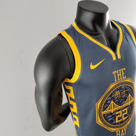 Camisa Regata NBA Golden State Warriors – Cinza – #22 Wiggins - 2018 - Imagem 6