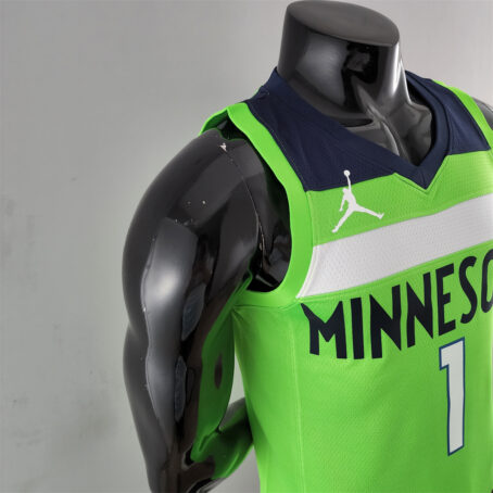 Camisa Regata NBA Minnesota Timberwolves – Verde – #1 Edwards - Imagem 5