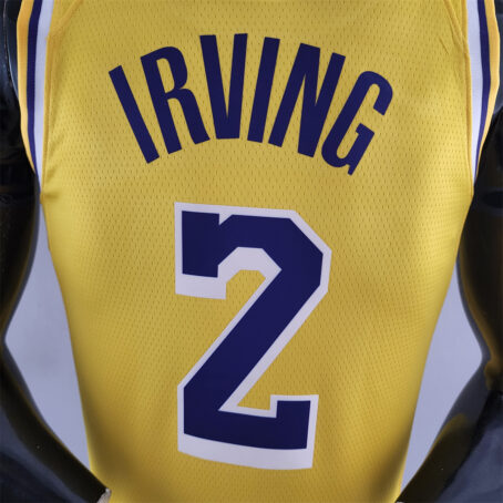 Camisa Regata NBA Los Angeles Lakers – Amarela – #2 Irving – 75 Anos - Imagem 7