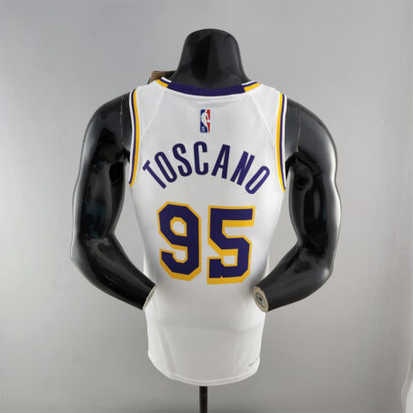 Camisa Regata NBA Los Angeles Lakers – Branca – #95 Toscano – 75 Anos - Imagem 8