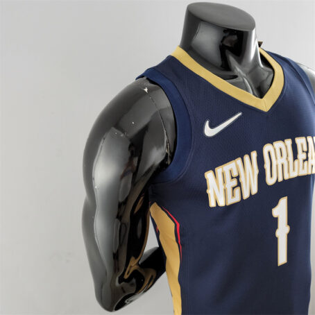 Camisa Regata NBA New Orleans Pelicans – Azul – #1 Williamson – 75 Anos - Imagem 5