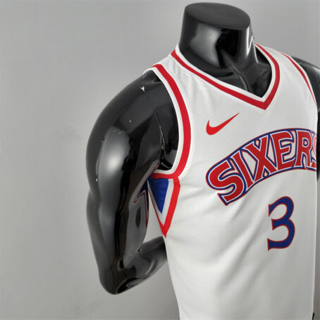 Camisa Regata NBA Philadelphia 76ers – Branca – #3 Iverson – Rookie - Imagem 5
