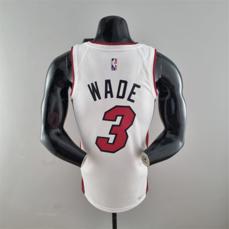 Camisa Regata NBA Miami Heat – Branca – #3 Wade – 75 Anos - Imagem 9