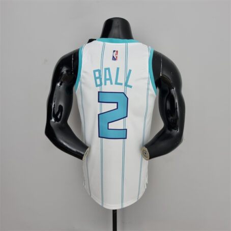 Camisa Regata NBA Charlotte Hornets City – Branca – #2 Ball - 75 Anos - Imagem 9