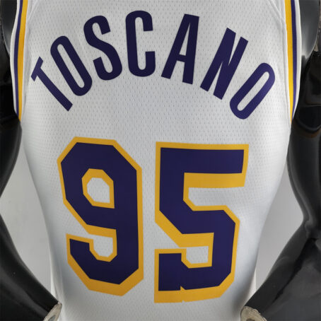 Camisa Regata NBA Los Angeles Lakers – Branca – #95 Toscano – 75 Anos - Imagem 7