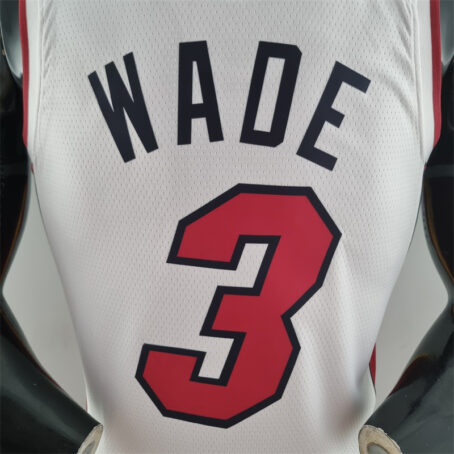 Camisa Regata NBA Miami Heat – Branca – #3 Wade – 75 Anos - Imagem 8