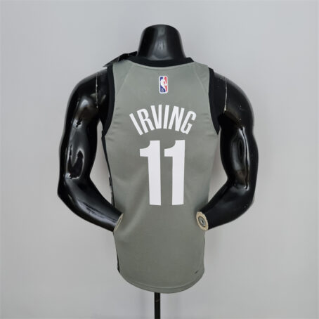Camisa Regata NBA Brooklyn Nets City – Cinza – #11 Irving - 75 Anos - Imagem 9