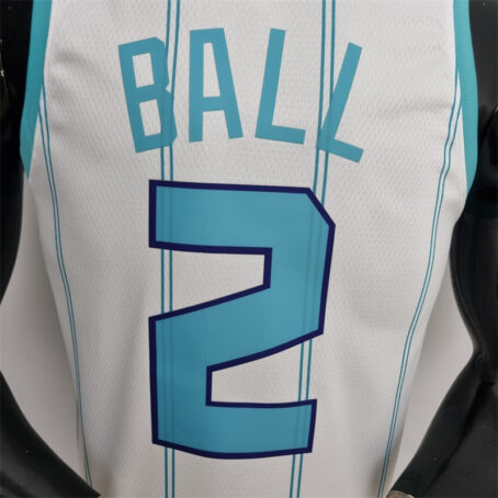 Camisa Regata NBA Charlotte Hornets City – Branca – #2 Ball - 75 Anos - Imagem 8