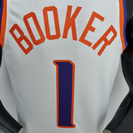 Camisa Regata NBA Phoenix Suns – Branca – #1 Booker – 75 Anos - Imagem 8