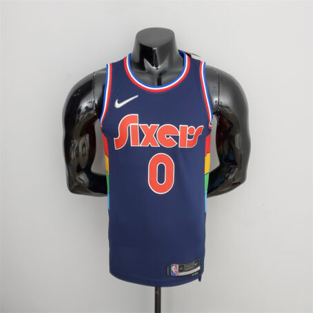 Camisa Regata NBA Philadelphia 76ers – Azul – #0 Maxey – 2022