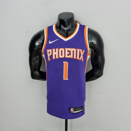 Camisa Regata NBA Phoenix Suns – Roxa – #1 Booker – 75 Anos