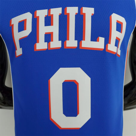 Camisa Regata NBA Philadelphia 76ers – Azul – #0 Maxey – 75 Anos - Imagem 2