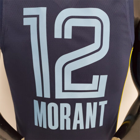Camisa Regata NBA Memphis Grizzlies – Azul – #12 Morant – 75 Anos - Imagem 8