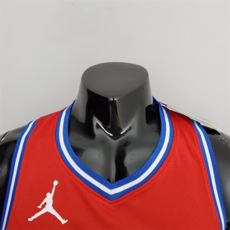 Camisa Regata NBA Philadelphia 76ers – Vermelha – #0 Maxey – 2021 - Imagem 3