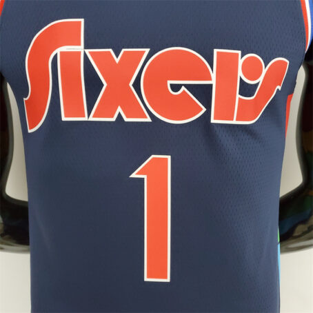 Camisa Regata NBA Philadelphia 76ers – Azul – #1 Harden – 2022 - Imagem 2