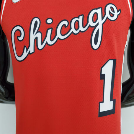 Camisa Regata NBA Chicago Bulls – Vermelha – #1 Rose – 75 Anos - Imagem 2