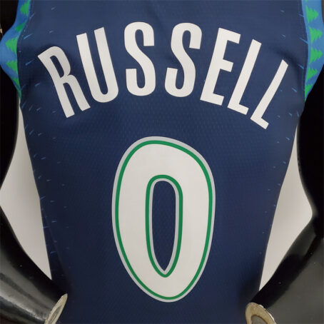 Camisa Regata NBA Minnesota Timberwolves City – Azul – #0 Russel – 75 Anos - Imagem 8