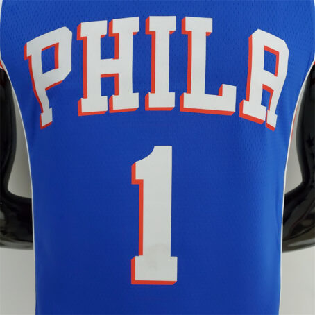 Camisa Regata NBA Philadelphia 76ers – Azul – #1 Harden – 75 Anos - Imagem 2