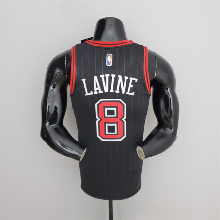 Camisa Regata NBA Chicago Bulls – Preta – #8 LaVine - 75 Anos - Imagem 8