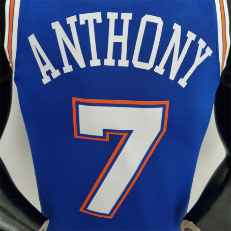 Camisa Regata NBA New York Knicks – Azul – #7 Anthony – 75 Anos - Imagem 7