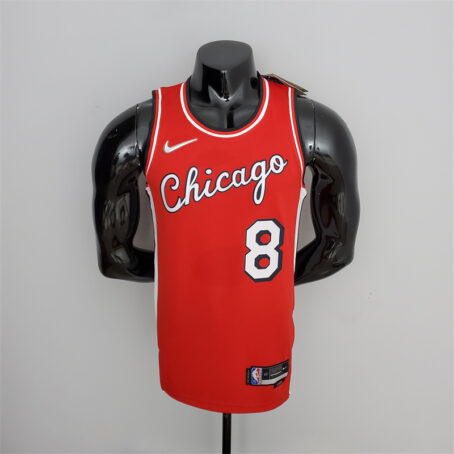 Camisa Regata NBA Chicago Bulls – Vermelha – #8 Lavine – 75 Anos