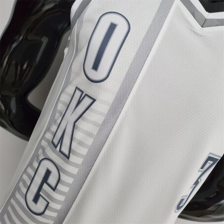 Camisa Regata NBA Oklahoma City Thunder – Branca – #3 Paul – 75 Anos - Imagem 5