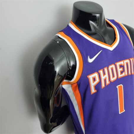 Camisa Regata NBA Phoenix Suns – Roxa – #1 Booker – 75 Anos - Imagem 5