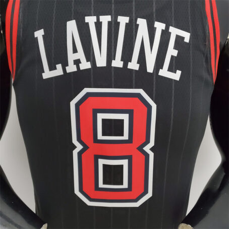 Camisa Regata NBA Chicago Bulls – Preta – #8 LaVine - 75 Anos - Imagem 7