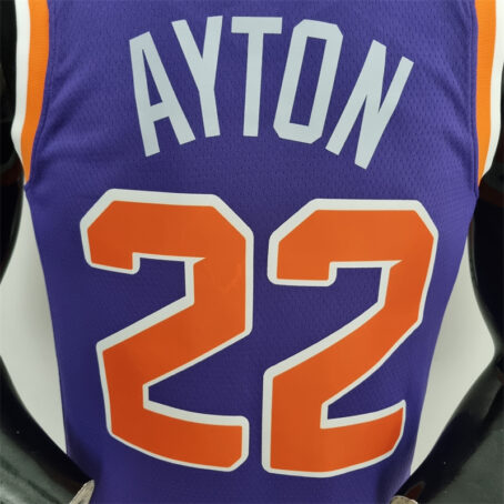 Camisa Regata NBA Phoenix Suns – Roxa – #22 Ayton – 75 Anos - Imagem 8