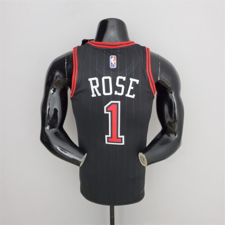 Camisa Regata NBA Chicago Bulls – Preta – #1 Rose - 75 Anos - Imagem 8