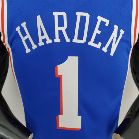 Camisa Regata NBA Philadelphia 76ers – Azul – #1 Harden – 75 Anos - Imagem 8