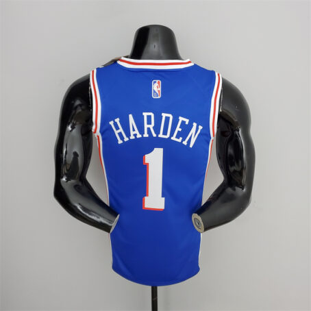 Camisa Regata NBA Philadelphia 76ers – Azul – #1 Harden – 75 Anos - Imagem 9