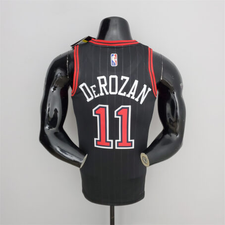 Camisa Regata NBA Chicago Bulls – Preta – #11 DeRozan - 75 Anos - Imagem 8