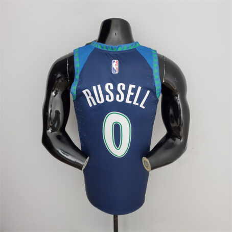 Camisa Regata NBA Minnesota Timberwolves City – Azul – #0 Russel – 75 Anos - Imagem 9