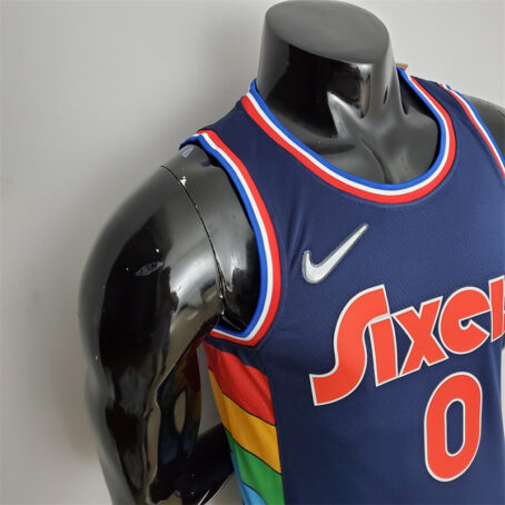 Camisa Regata NBA Philadelphia 76ers – Azul – #0 Maxey – 2022 - Imagem 5